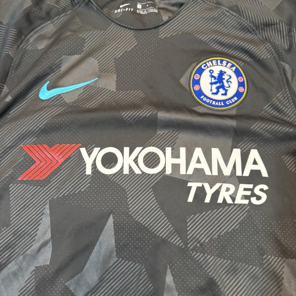 Nike Chelsea FC Soccer‎ Jersey 2017 Yokohama Tyres Dri Fit Gray Small 905511-061 - Picture 4 of 9